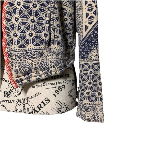 Lucky Lotus Lucky Brand 100% Cotton Open Front Antik Batik Jacket Sz M - Picture 6 of 9